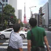 三田から東京タワーを目指します